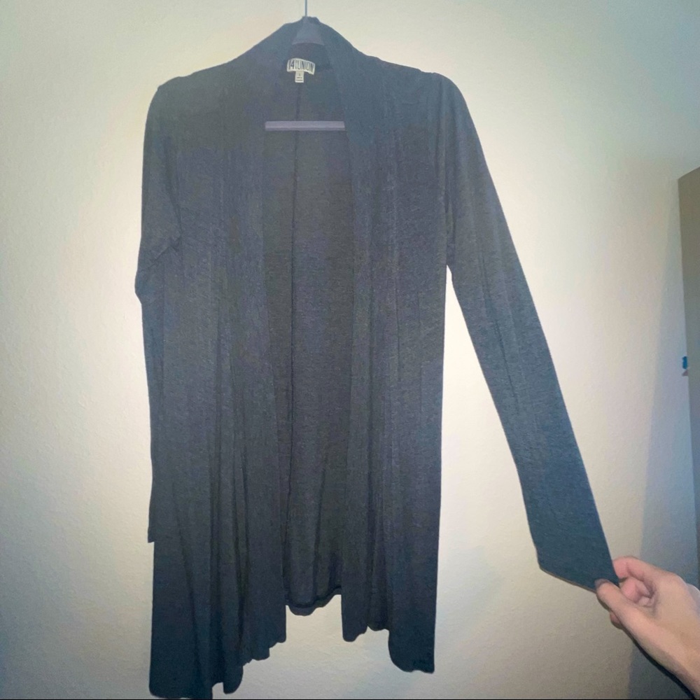 Lightweight Long Grey Cardigan! 14th & Union Sweater!